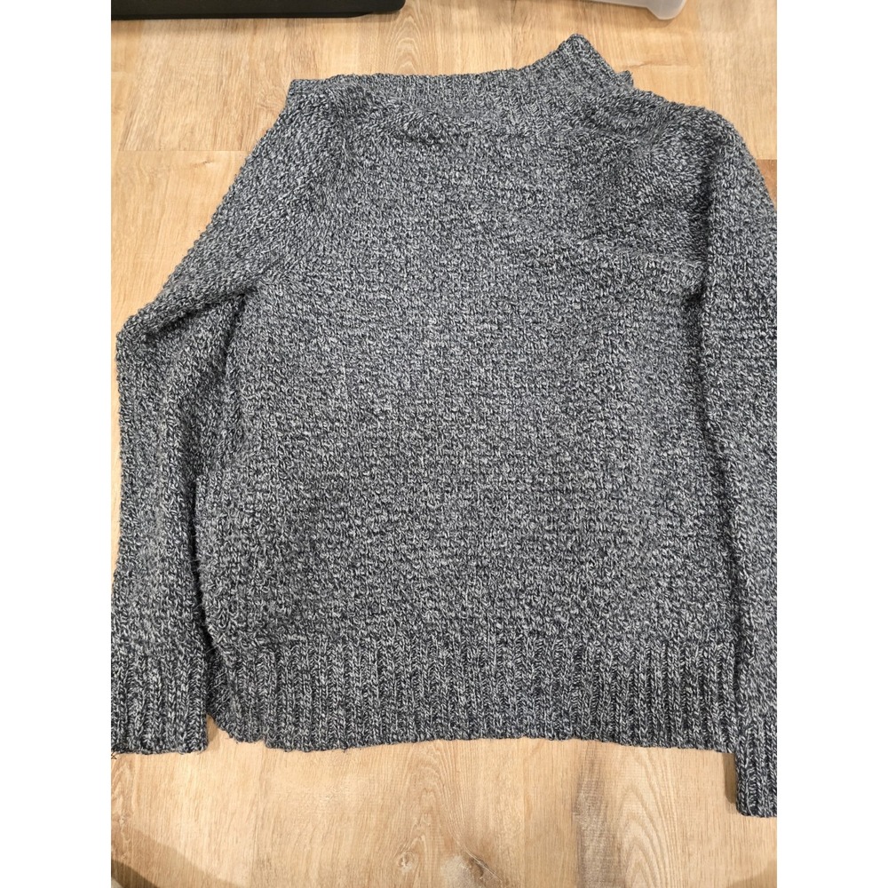GIORDANO Men's M Cardigan Sweater Grey Melange Wool Blend Stand Collar Knit - Picture 10 of 16